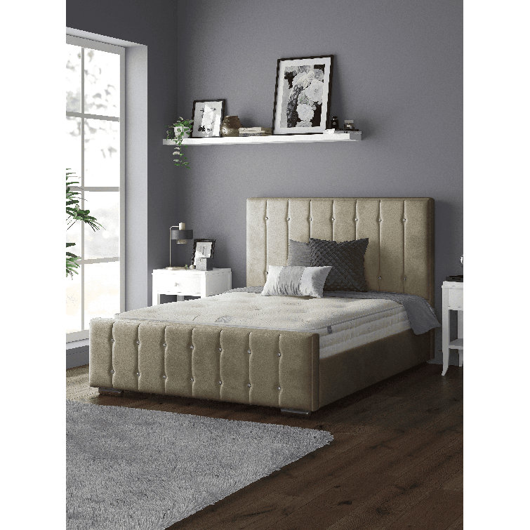 Grey bed store frame wayfair